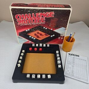 Vintage Challenge Yahtzee Board Game 1980 Milton Bradley Complete